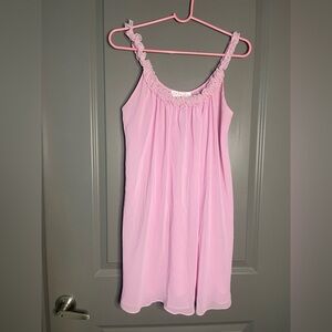 Oscar de la Renta Soft Pink Ruffle Strap Chemise